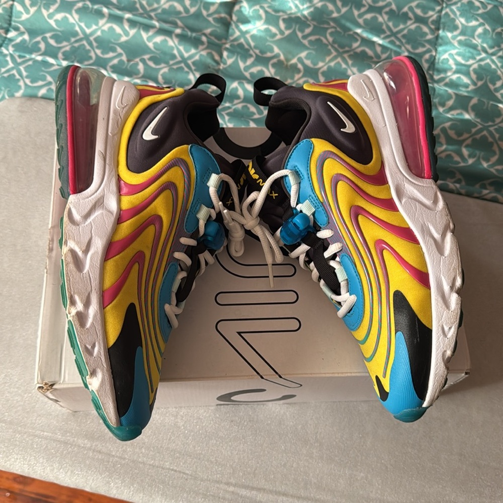 Nike Air Max Yellow Pink Blue Sneakers